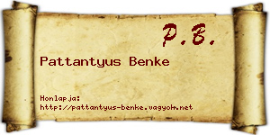 Pattantyus Benke névjegykártya
